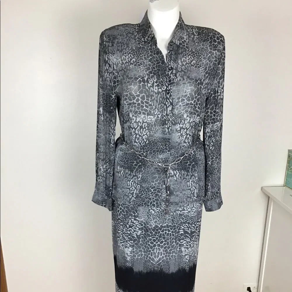 Gianni gray 2 pc skirt and top set size 12.